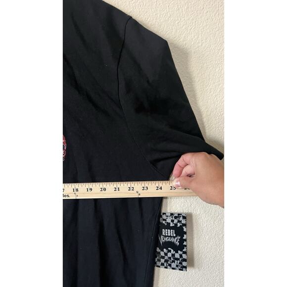 Rebel Vengeance Cherry Skull Graphic Tee Size 3 XL - Picture 8 of 11